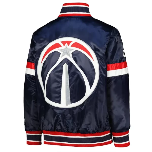 Washington Wizards Home Game Varsity Satin Navy Jacket