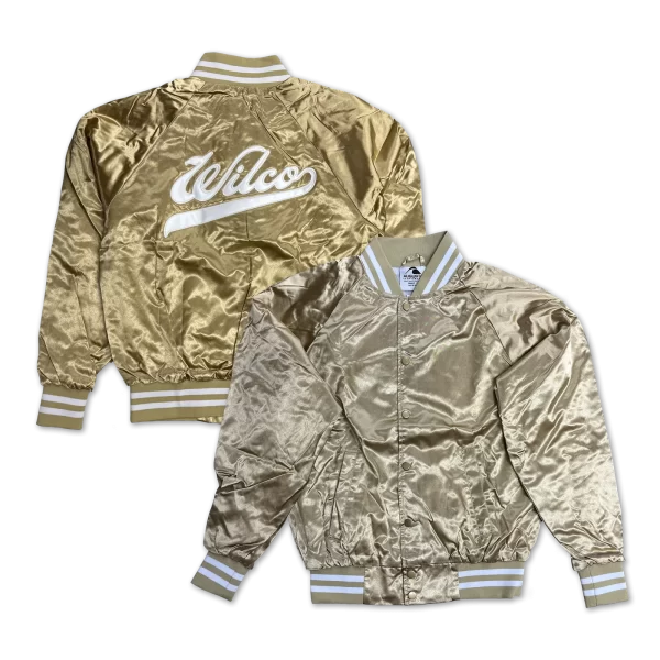 Wilco Satin Bomber Jacket - Gold