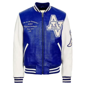 Wildcat Champion Varsity Blue Leather Jacket