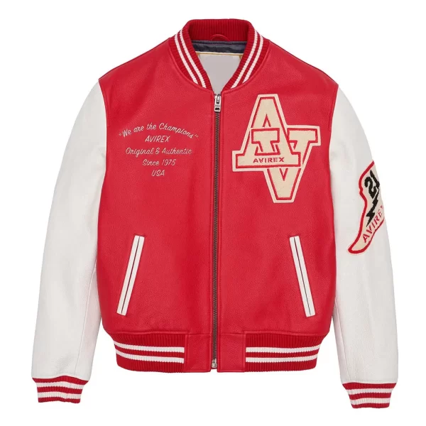 Wildcat Champion Varsity Red Leather Jacket