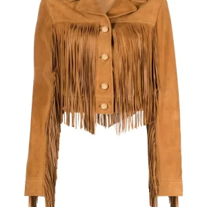 Women's Brown Lamb Skin Suede Leather Jackets