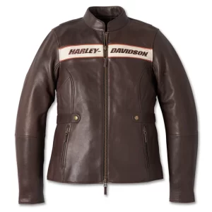 Women's Victory Lane Brown Leather Jacket