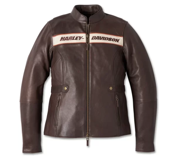 Women's Victory Lane Brown Leather Jacket