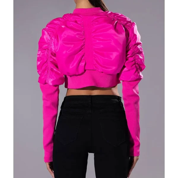 Zaria Imani Primer The Chi S06 Lynae Cropped Pink Bomber Jacket