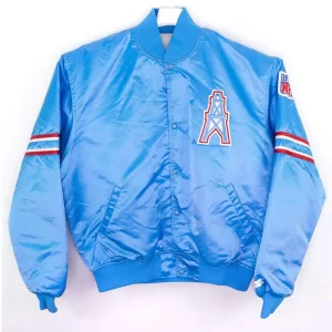 90’s Houston Oilers Satin Blue Jacket