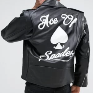 Ace of Spades Black Leather Jacket