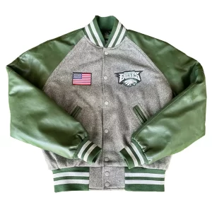 American Flag Philadelphia Eagles Wool Varsity Jacket