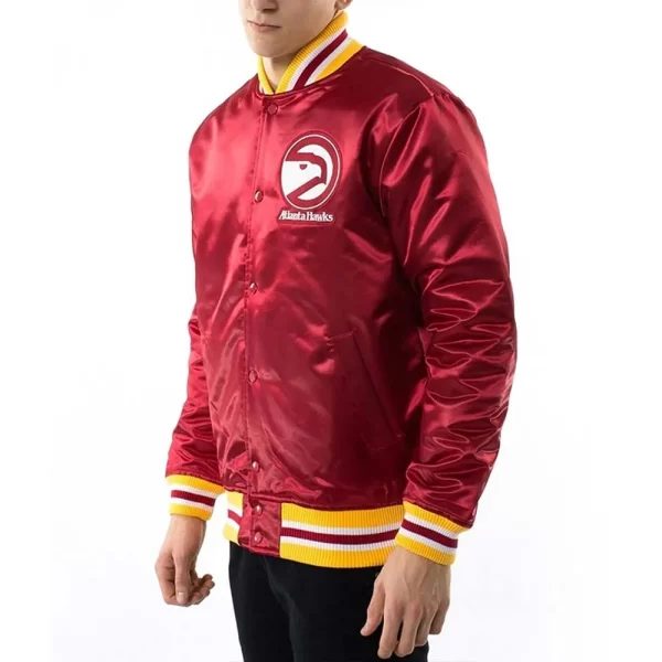 Atlanta Hawks Throwback Wordmark Red Jacket