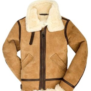 B3 Aviator Suede Brown Leather Jacket