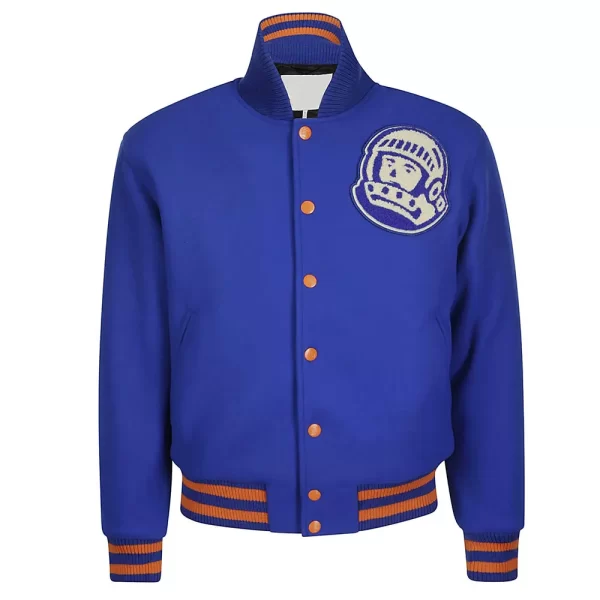 BBC Astro Blue Wool Varsity Jacket