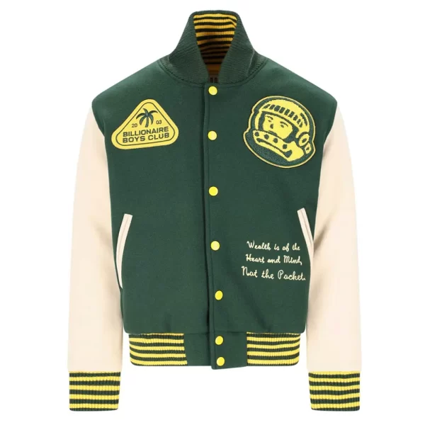 BBC Patch-detailed Button-Up Wool Varsity Jacket