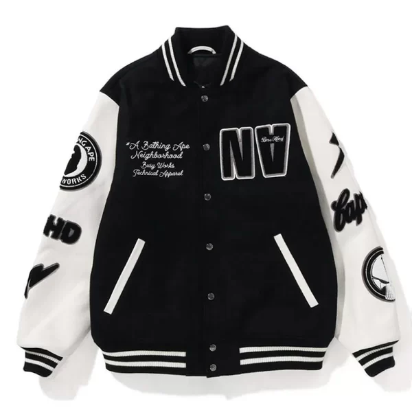 Bape NBHD Wool Varsity Jacket