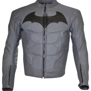 Batman Arkham Knight Gray Leather Jacket