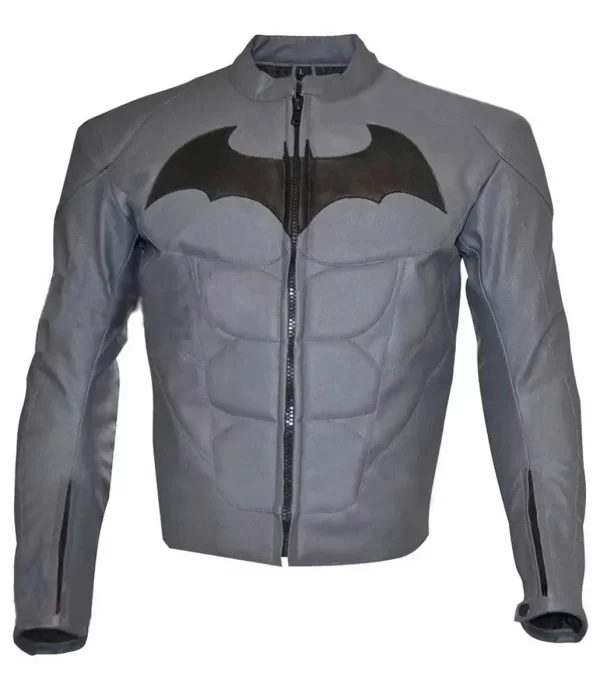 Batman Arkham Knight Gray Leather Jacket