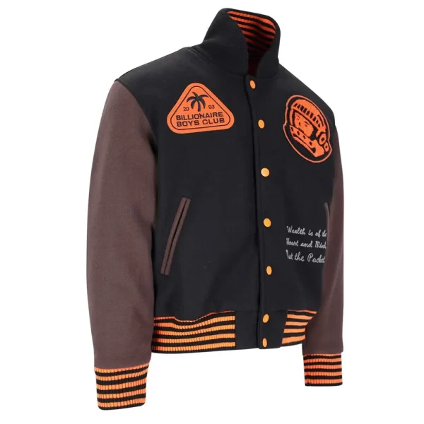 Billionaire Boys Club Patch-Detailed Eagle Varsity Wool Jacket