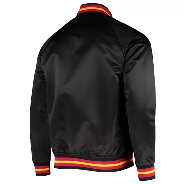 Black Hardwood Classics Atlanta Hawks Raglan Satin Jacket