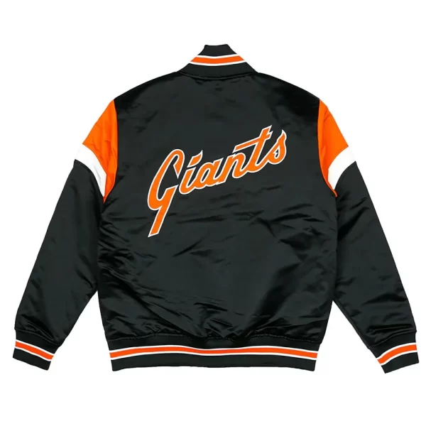 Black San Francisco Giants Home Game Full-Snap Satin Jacket