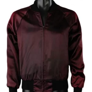 Blade Runner Crew 1982 Bomber Maroon Satin Jacket