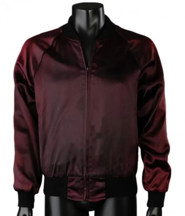 Blade Runner Crew 1982 Bomber Maroon Satin Jacket