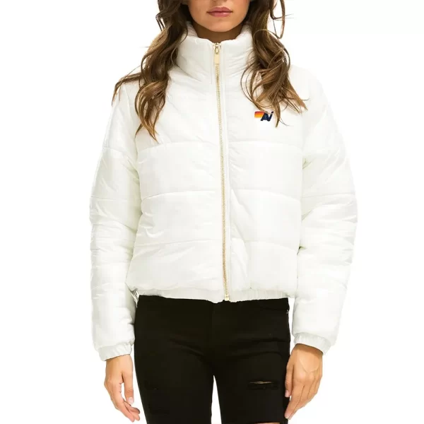 Bolt Luxe Apres Puffer White Jacket