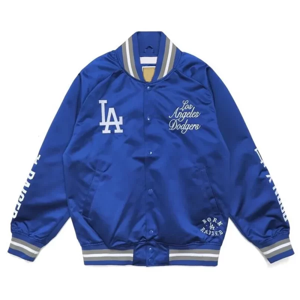 Born Raised Post Season Los Angeles Dodgers Satin Jacket