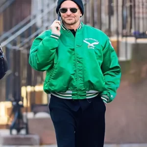 Bradley Cooper Eagles Varsity Satin Jacket