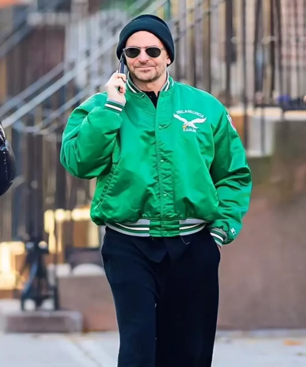 Bradley Cooper Eagles Varsity Satin Jacket