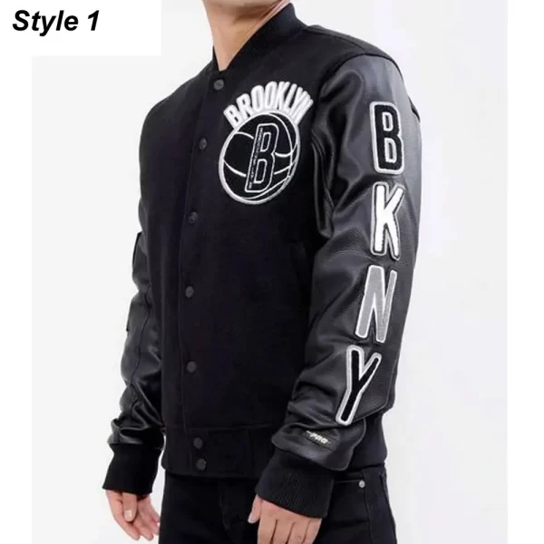 Brooklyn Nets Black Varsity Jackets