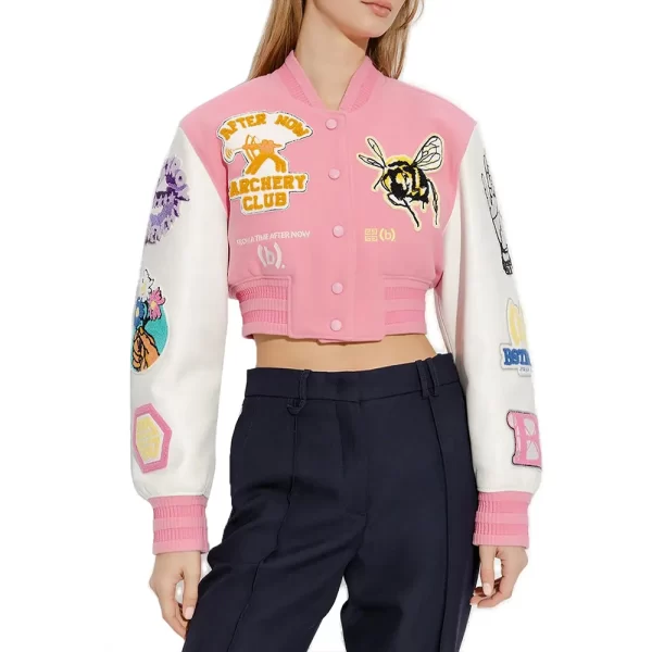 Bstroy Logo Embroidered Cropped Jackets