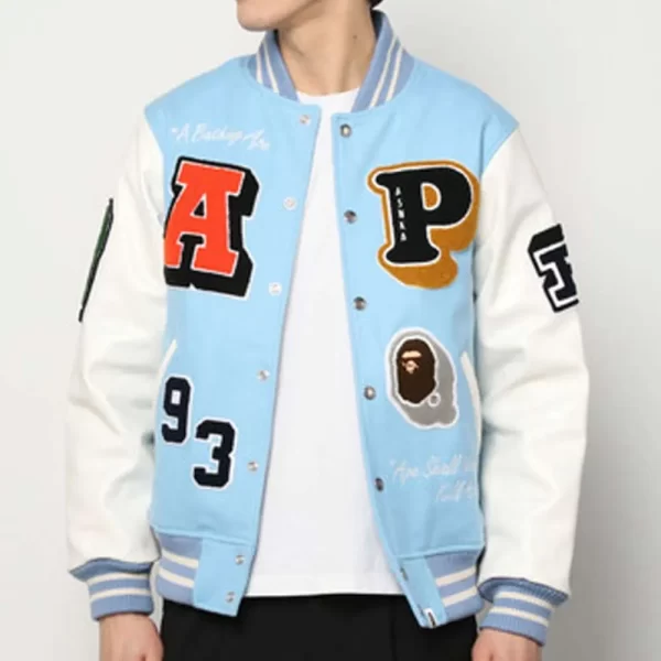 Crazy Patch Bape Varsity Jacket