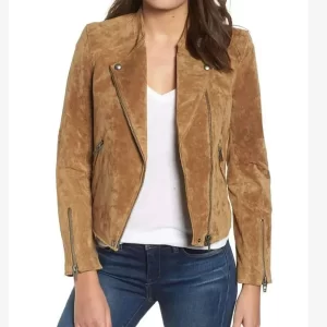 Dead To Me Linda Cardellini Suede Leather Brown Jacket
