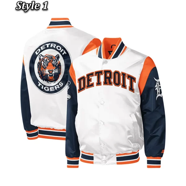 Detroit Tigers Force Play Varsity Satin Jacket