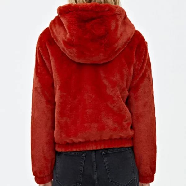 Dominique Moore Finding Alice Yasmina Sherpa Red Hoodie