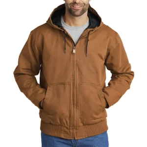 Fanum Hooded Cotton Brown Jacket