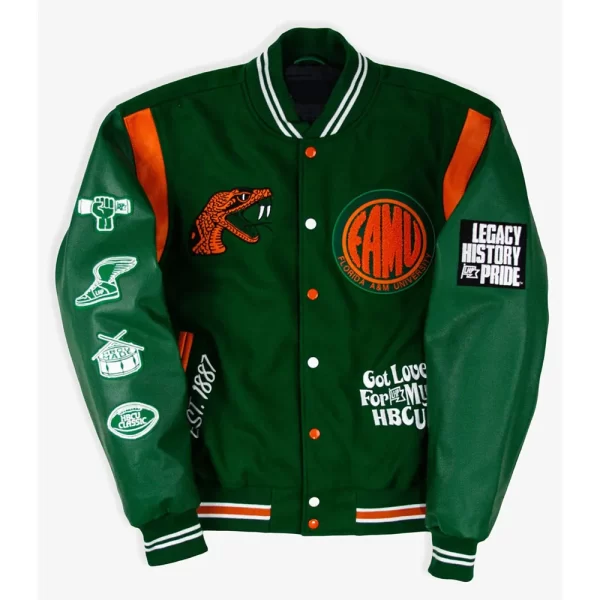 Florida A&M University Motto 3.0 Wool Varsity Jacket