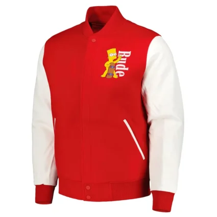 Freeze Max Rude The Simpsons Wool Varsity Jacket