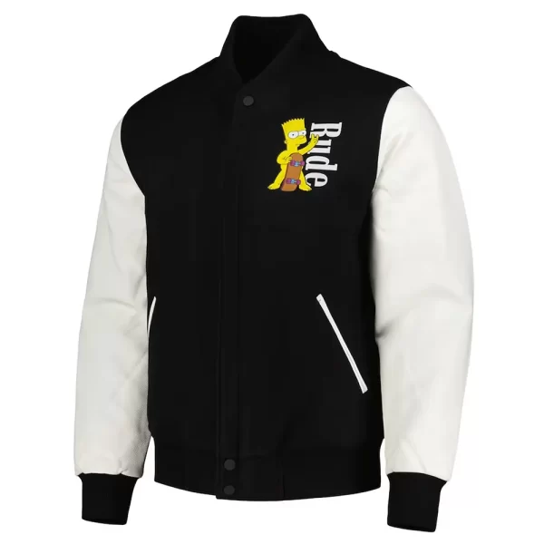 Freeze Max Rude The Simpsons Wool Varsity Jacket