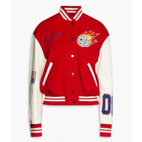 Gigi Hadid Meteor Shower Wool Varsity Jacket