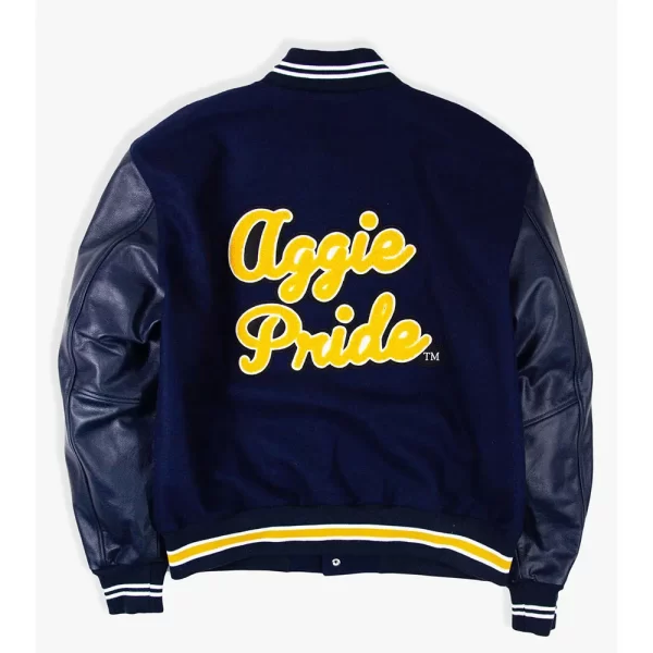 HBCU North Carolina A&T Aggie Pride Varsity Navy Wool Jacket