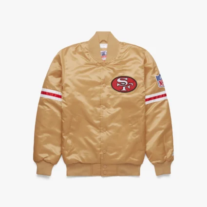 HOMAGE X Starter 49ers Gold Satin Jacket