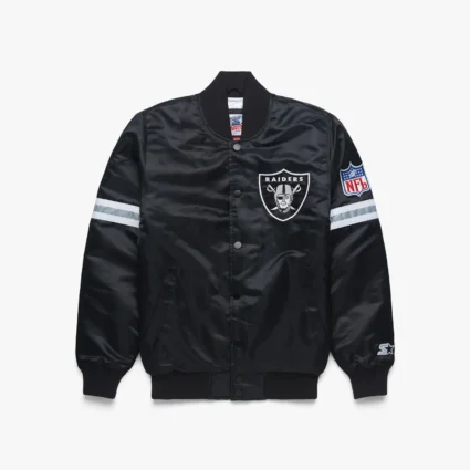 HOMAGE X Starter Raiders Satin Black Jacket