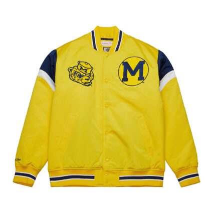 Heavyweight University of Michigan Satin Jacket