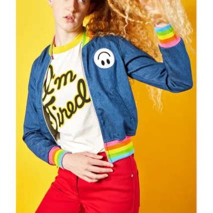 I’m Tired Varsity Denim Blue Jacket