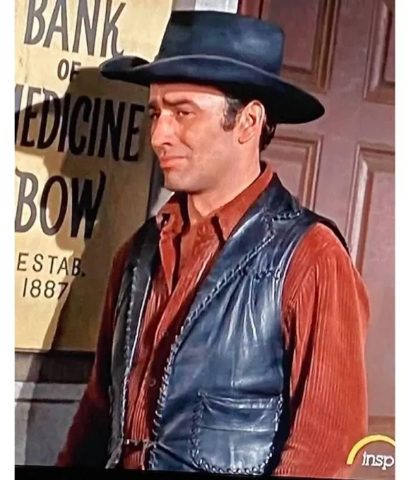 James Drury The Virginian Cowboy Leather Vests
