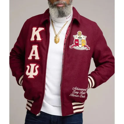 Kappa Alpha PSI Varsity Maroon Wool Varsity Jacket