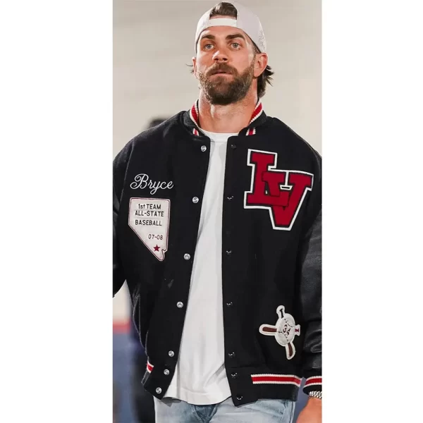 Las Vegas High School Bryce Harper Varsity Black Wool Jacket