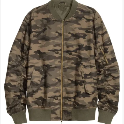Life in a Year Cara Delevingne Camo Bomber Cotton Jacket