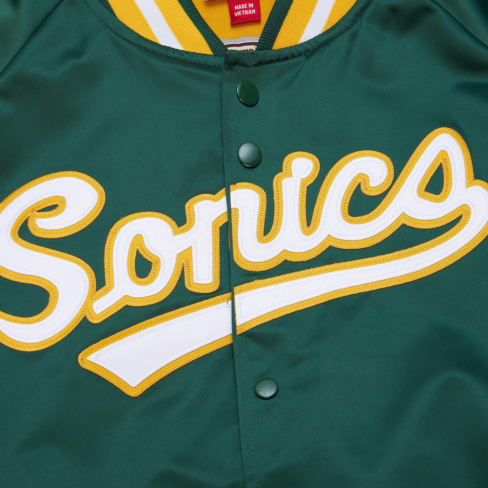 Lightweight Satin Seattle Supersonics Jacket