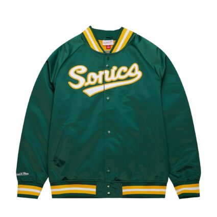 Lightweight Seattle Supersonics Green Satin Jacket