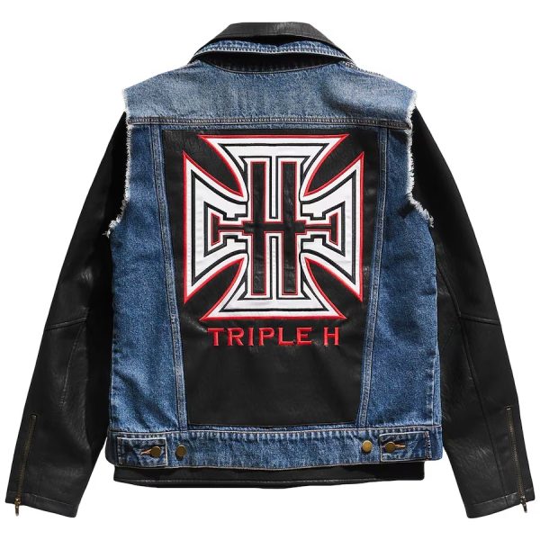 Men's Chalk Line Black & Blue Triple H The Game Denim Entrance Jacket